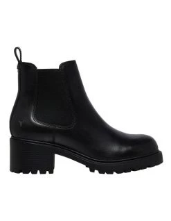 Best Sale 😉 Windsor Smith Thrills Black Leather Heeled Chelsea Boot ⌛