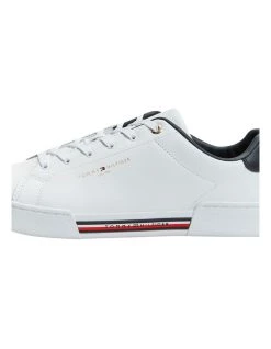 Best Sale 👍 Tommy Hilfiger Stripe Insert White Leather Lace-Up 👟 Sneaker 😉 -Women Shoes shop 826971760 3 1 720x928