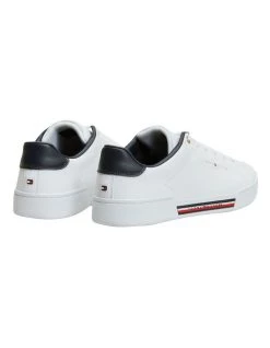 Best Sale 👍 Tommy Hilfiger Stripe Insert White Leather Lace-Up 👟 Sneaker 😉 -Women Shoes shop 826971760 4 720x928