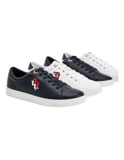 Cheapest 😍 Tommy Hilfiger Monogram Casual White Leather Lace-Up 👟 Sneaker 😉 -Women Shoes shop 826971940 5 720x928