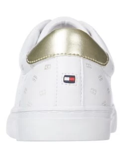 Best deal 🎁 Tommy Hilfiger All Over Flag White Lace-Up 👟 Sneaker 🔔 -Women Shoes shop 826972120 4 2 720x928