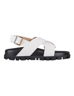 Discount 😉 St. Sana Kamala White Wedge 🩴 Sandal 🛒