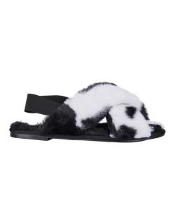 Best Sale ⭐ St. Sana Zayn Black/White Slip-on Slipper 🔥