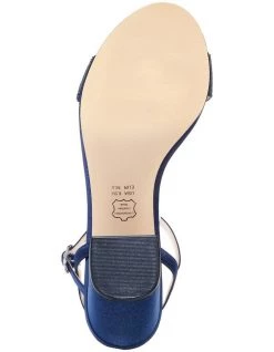 New ❤️ NINA Haven Navy Luster Satin 🩴 Sandals 😀 -Women Shoes shop 827670520 4 720x928