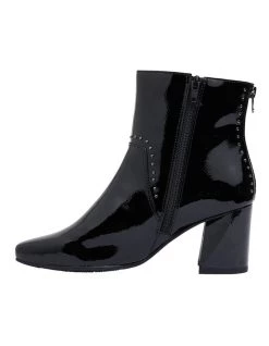 Discount 🌟 Jane Debster Grenada Black Crinkle Patent 🥾 Boots 😀 -Women Shoes shop 830045170 3 720x928