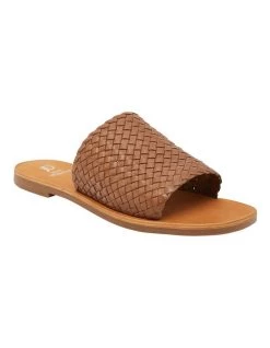 Deals 🔥 Jane Debster Tatum Cognac Weave 🩴 Sandals 🎁