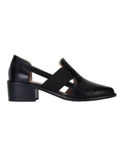 Best Sale 😀 Jane Debster Expose Black Oil Heeled 👟 Shoes 🧨