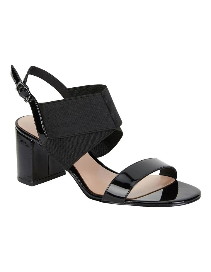 Flash Sale 🎁 Jane Debster Petal Black Patent /Elastic 🩴 Sandals 😉 2 Flash Sale 🎁 Jane Debster Petal Black Patent /Elastic 🩴 Sandals 😉 - Image 2