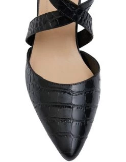 Best deal 🎉 Sandler Kara Black Croc Heeled 👟 Shoes 🥰 -Women Shoes shop 830287540 6 720x928