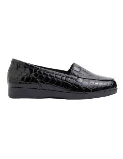 Brand new 🔔 Wide Steps Verse Black Patent Croc Flat 👟 Shoes 🧨