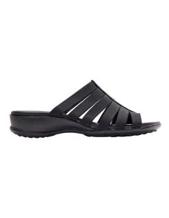 Buy ✨ Wide Steps Canal Black Elastic/Glove 🩴 Sandal ✔️