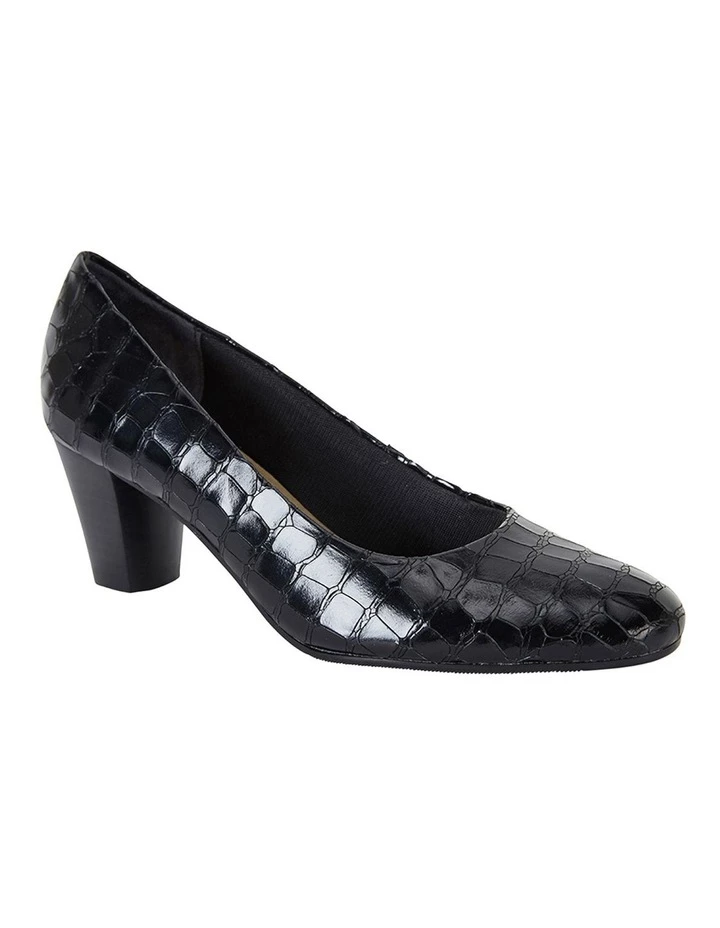 Best Pirce ๐ฅ Easy Steps Marley Black Croc Print Heeled ๐ Shoes โ 2 Best Pirce ๐ฅ Easy Steps Marley Black Croc Print Heeled ๐ Shoes โ - Image 2