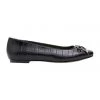 Best Sale 🛒 Easy Steps Tabbatha Black Croc Flat 👟 Shoes 👍