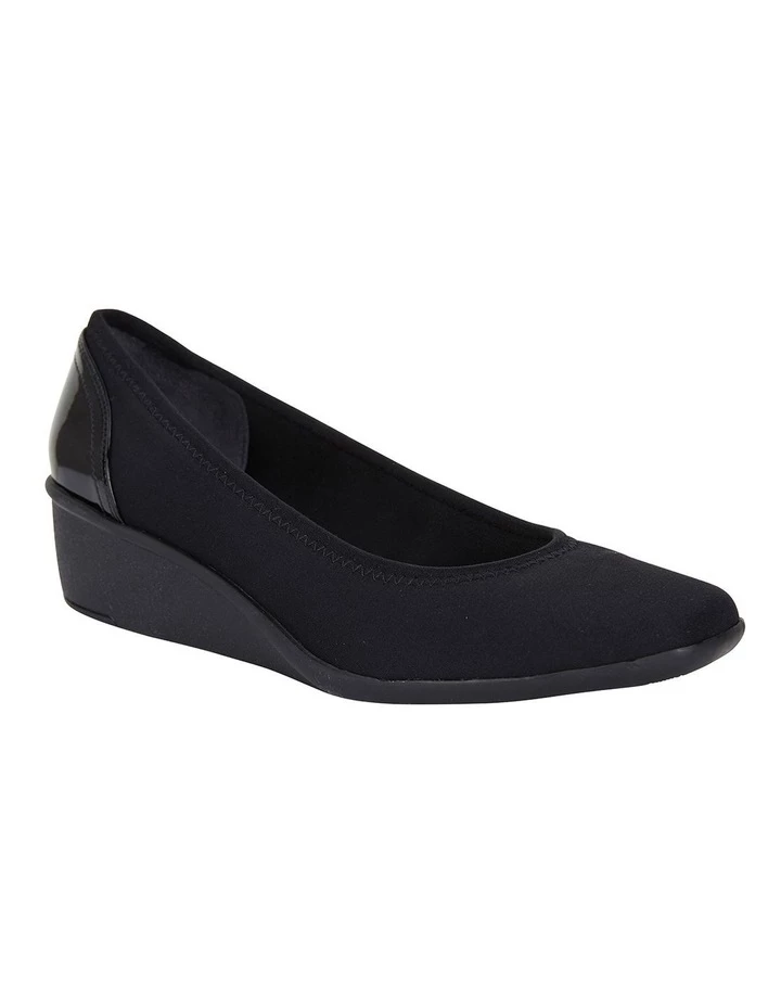 New ❤️ Easy Steps Prague Black Fabric Heeled 👟 Shoes 🎁 2 New ❤️ Easy Steps Prague Black Fabric Heeled 👟 Shoes 🎁 - Image 2