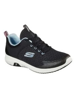 Best Sale 👍 Skechers Ultra Flex Prime Black/Light Blue Mesh Lace-Up 👟 Sneaker 🎁