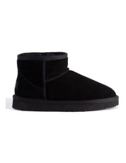 Wholesale 😀 Aus Wooli Ugg Short Sheepskin Ankle Boot - Black 🎉 -Women Shoes shop 837290980 7 720x928
