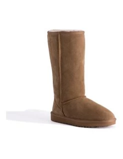 Deals β Aus Wooli Ugg Tall Zip-Up Sheepskin Boot - Chestnut/Tan βοΈ