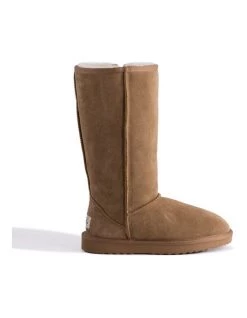 Deals ⭐ Aus Wooli Ugg Tall Zip-Up Sheepskin Boot - Chestnut/Tan ✔️ -Women Shoes shop 837291070 7 720x928