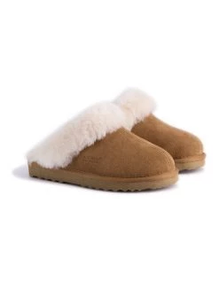 Outlet ✔️ Aus Wooli Ugg Unisex Sheepskin Wool Sydney Slippers - Chestnut/Tan 😀 -Women Shoes shop 837291340 6 720x928