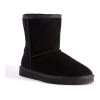 Flash Sale ✔️ Aus Wooli Ugg Mid Calf Zip-Up Sheepskin Boot - Black 🤩