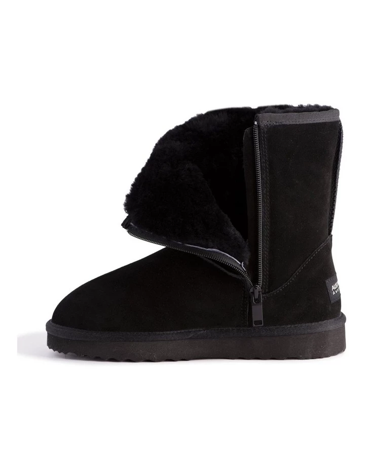 Flash Sale โ๏ธ Aus Wooli Ugg Mid Calf Zip-Up Sheepskin Boot - Black ๐คฉ 4 Flash Sale โ๏ธ Aus Wooli Ugg Mid Calf Zip-Up Sheepskin Boot - Black ๐คฉ - Image 4