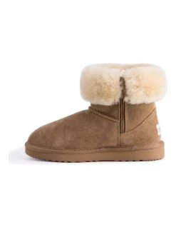 Best reviews of ✨ Aus Wooli Ugg Mid Calf Zip-Up Sheepskin Boot - Chestnut/Tan 🎉 -Women Shoes shop 837291700 4 720x928
