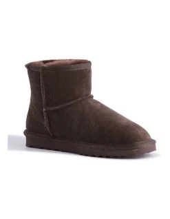 Best Sale 🛒 Aus Wooli Ugg Short Sheepskin Ankle Boot - Chocolate 🔔