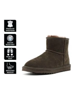 Best Sale 🛒 Aus Wooli Ugg Short Sheepskin Ankle Boot - Chocolate 🔔 -Women Shoes shop 837291880 6 720x928