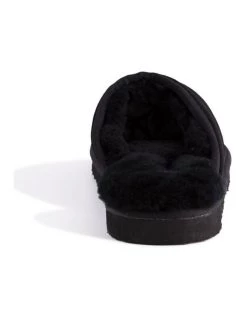 Hot Sale 👏 Aus Wooli Ugg Unisex Sheepskin Wool Slippers - Black 😉 -Women Shoes shop 837292420 3 720x928