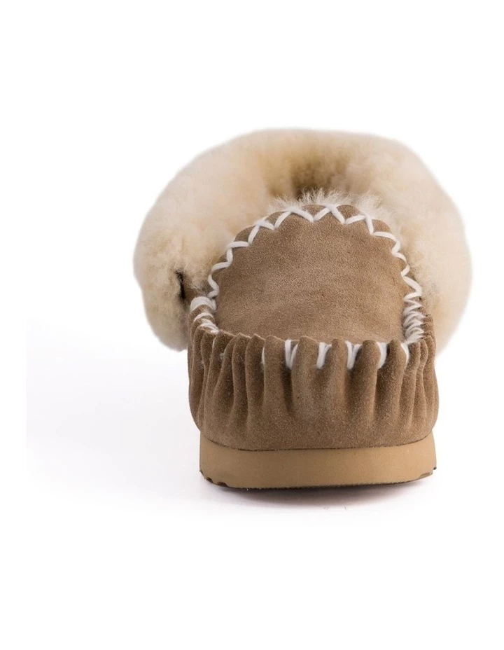 Hot Sale 🤩 Aus Wooli Ugg Hand Stitched Womens Sheepskin Moccasin - Chestnut/Tan ✔️ 6 Hot Sale 🤩 Aus Wooli Ugg Hand Stitched Womens Sheepskin Moccasin - Chestnut/Tan ✔️ - Image 6
