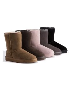 Wholesale ✔️ Aus Wooli Ugg Mid Calf Sheepskin Boot - Chocolate 🎁 -Women Shoes shop 837293320 5 720x928