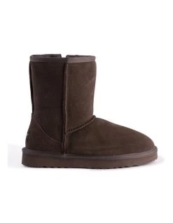 Wholesale ✔️ Aus Wooli Ugg Mid Calf Sheepskin Boot - Chocolate 🎁 -Women Shoes shop 837293320 7 720x928