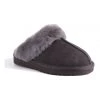 Buy ⌛ Aus Wooli Ugg Unisex Sheepskin Wool Sydney Slippers - Dark Grey ❤️