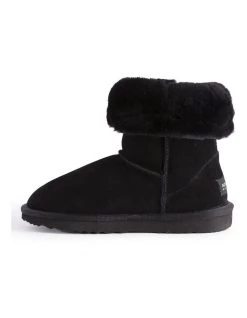 Cheap 🥰 Aus Wooli Ugg Mid Calf Sheepskin Boot - Black 😀 -Women Shoes shop 837293770 4 720x928