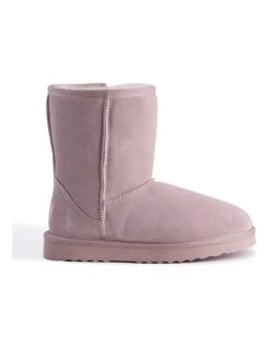 Discount 🤩 Aus Wooli Ugg Mid Calf Sheepskin Boot - Pale Pink 🛒 -Women Shoes shop 837293860 7 720x928