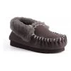 Promo 💯 Aus Wooli Ugg Hand Stitched Womens Sheepskin Moccasin - Dark Grey 🔥