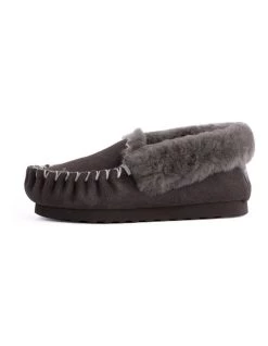 Promo 💯 Aus Wooli Ugg Hand Stitched Womens Sheepskin Moccasin - Dark Grey 🔥 -Women Shoes shop 837293950 5 720x928