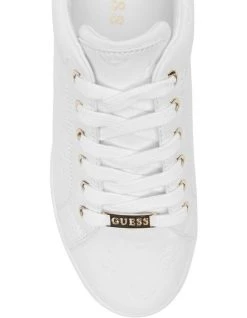 Deals 💯 Guess Rollin White Lace-Up 👟 Sneaker 🌟 -Women Shoes shop 840151090 4 720x928