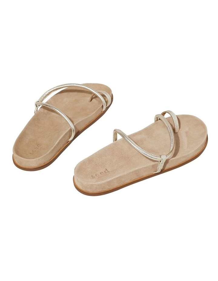 Deals ❤️ Seed Heritage Carmen Gold Footbed 🩴 Sandal 👍 4 Deals ❤️ Seed Heritage Carmen Gold Footbed 🩴 Sandal 👍 - Image 4