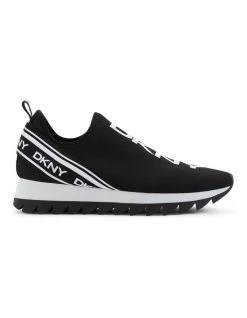 Discount ⭐ DKNY Linear Black/Black Knit 👟 Sneaker 🔔