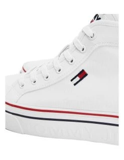 Buy ❤️ Tommy Hilfiger Vulcanised White Mid-Top Flatform 👟 Sneaker 😍 -Women Shoes shop 846558910 3 720x928