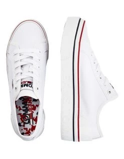 Budget ⌛ Tommy Hilfiger Canvas White Flatform Trainers ⌛ -Women Shoes shop 846559090 3 720x928