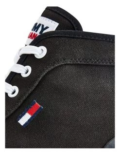Best reviews of 🥰 Tommy Hilfiger Black Mid-Top Flatform Trainers 🎉 -Women Shoes shop 846561970 4 720x928