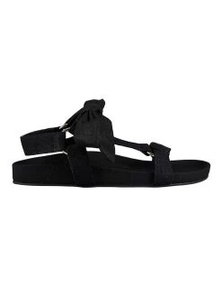 Coupon ❤️ St. Sana Calum Black Wedge 🩴 Sandal 👍
