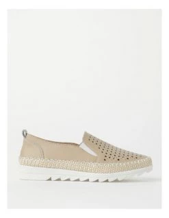 Cheapest ๐ฅ Regatta Capricorn Beige Leather Flat ๐ Shoe ๐