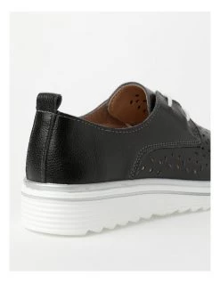 Best Pirce 😉 Regatta Charm Black Leather Flat 👟 Shoe 🌟 -Women Shoes shop 847323460 4 720x928