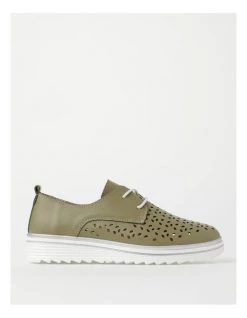 Coupon โ Regatta Charm Khaki Leather Flat ๐ Shoe ๐งจ