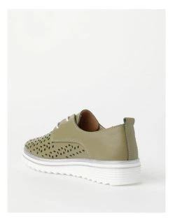 Coupon ⌛ Regatta Charm Khaki Leather Flat 👟 Shoe 🧨 -Women Shoes shop 847323640 4 720x928