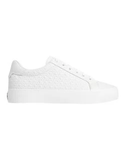 Hot Sale ⭐ Calvin Klein Vulc Lace Up Emboss Mono White 👟 Sneaker 😉