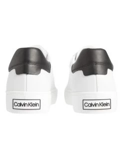 Cheap 😀 Calvin Klein Vulcanised White/Black Leather Lace Up 👟 Sneaker 🛒 -Women Shoes shop 847903330 3 720x928